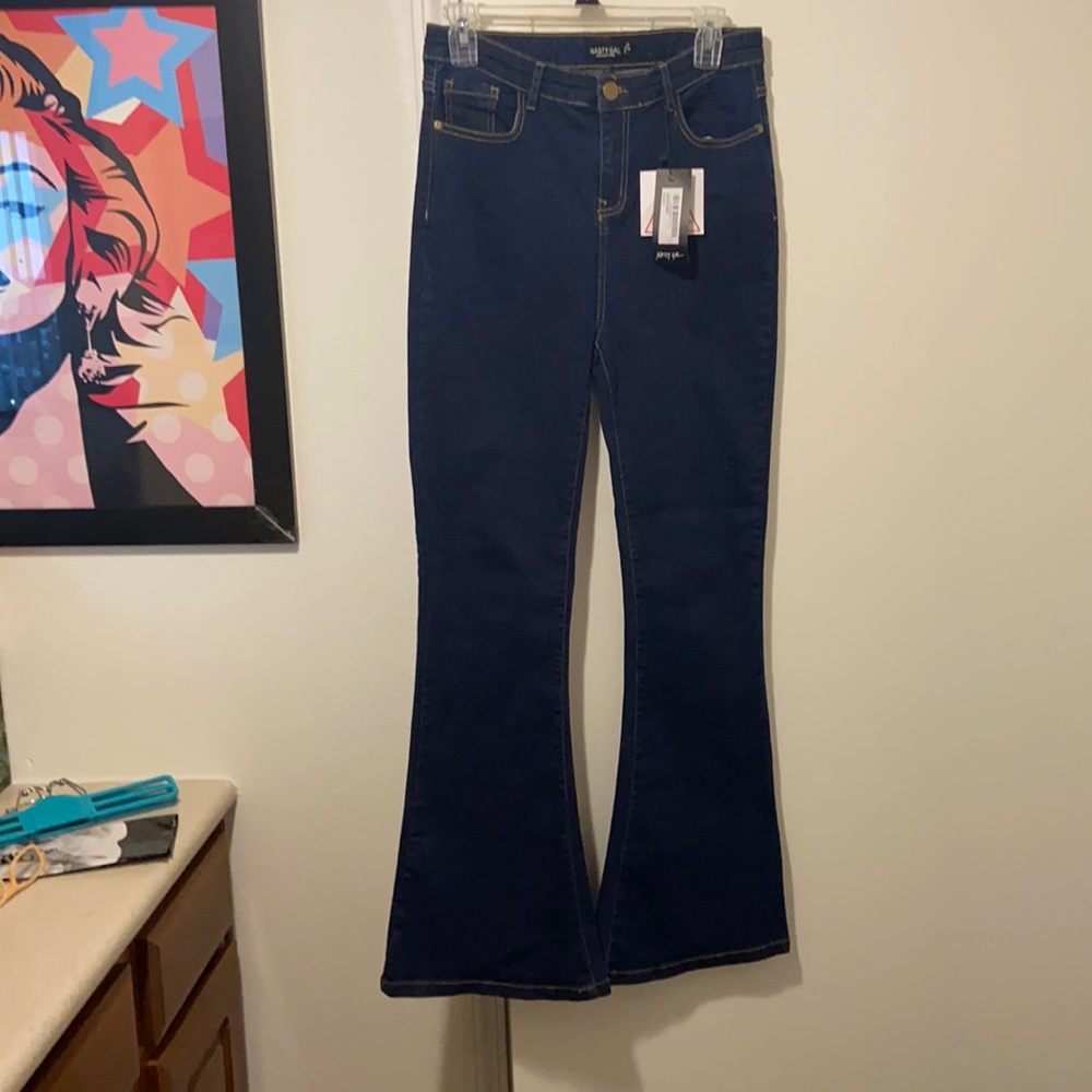Nasty Gal stretchy flare jeans 8